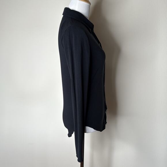 Wilfred Aritzia Black Long Sleeve Polo Shirt - Picture 6 of 7